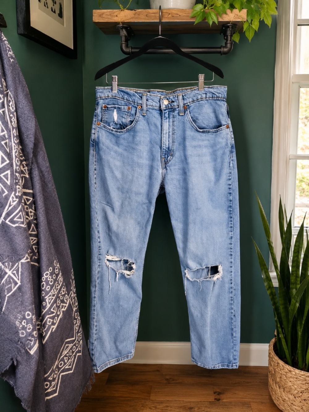 Levi"s - 502-Distressed Women's Jeans-SZ 36W/30l